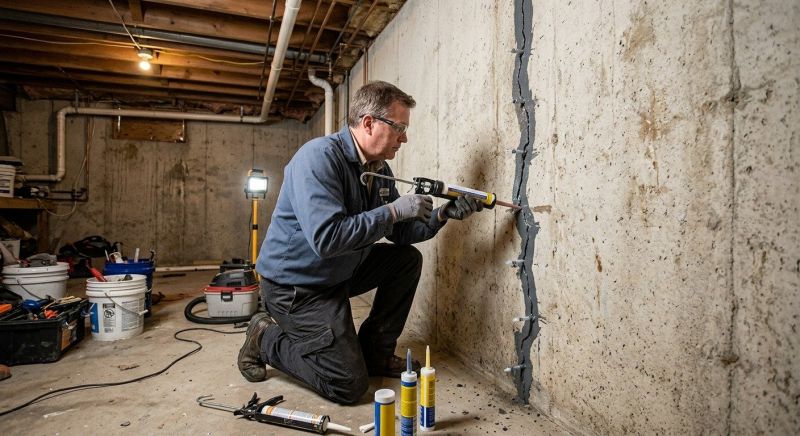 Basement Crack Repair in Ambler, PA