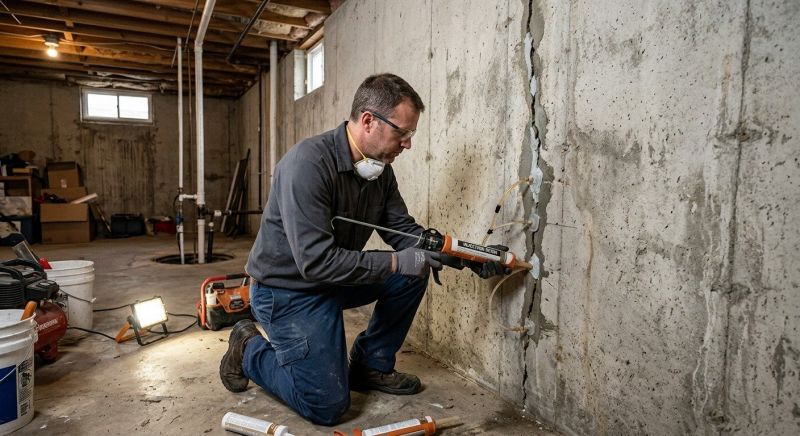 Basement Crack Repair in Ambler, PA