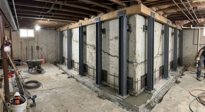 Basement Stabilization in Ambler, PA