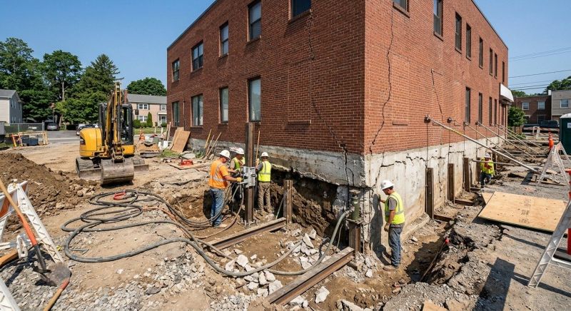 Building Foundation Repair in Gladwyne, PA