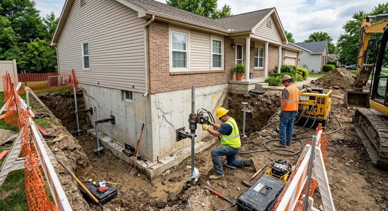 Building Foundation Repair in Green Lane, PA