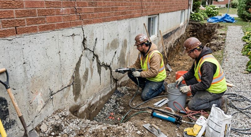 Cracked Foundation Repair in Burlington County, NJ