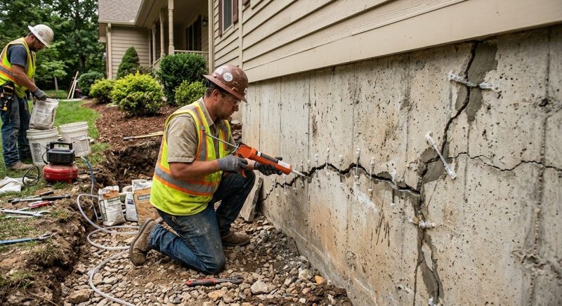 Cracked Foundation Repair in Dublin, PA
