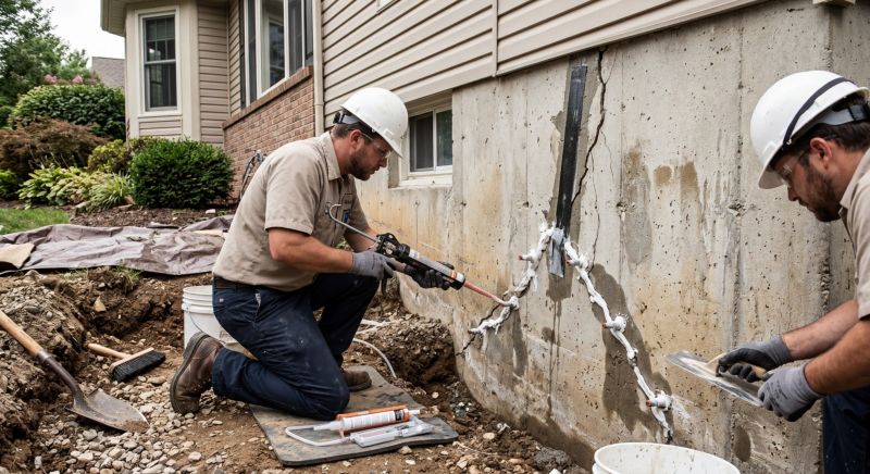 Foundation Crack Sealing in Ambler, PA