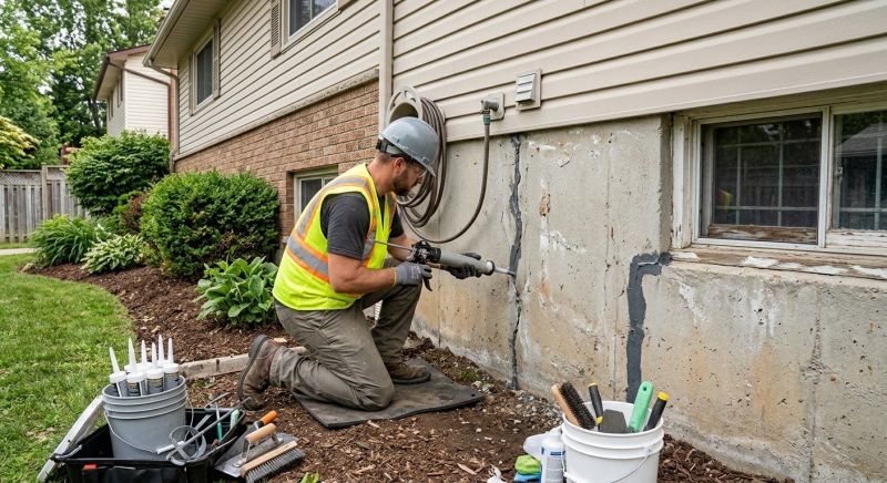 Foundation Crack Sealing in Ambler, PA