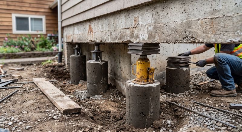 Foundation Pier Leveling in Ambler, PA