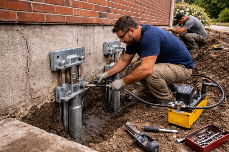 Foundation Pier Repair in Ambler, PA