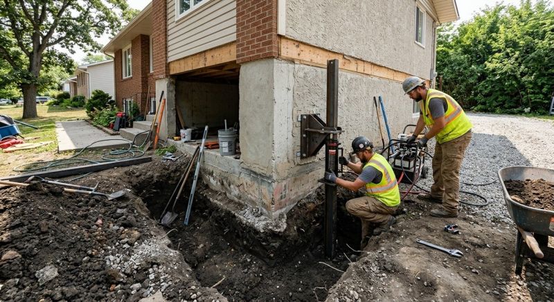 Foundation Pier Repair in Ambler, PA
