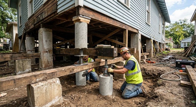 Foundation Pier Repair in Ambler, PA