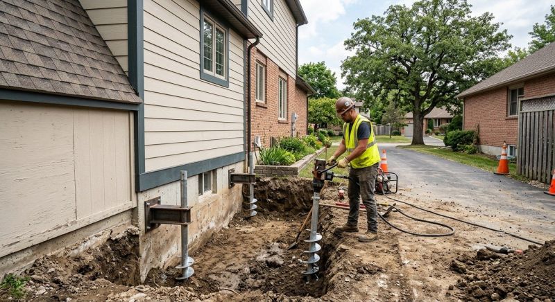 Helical Piers Installation in Ambler, PA