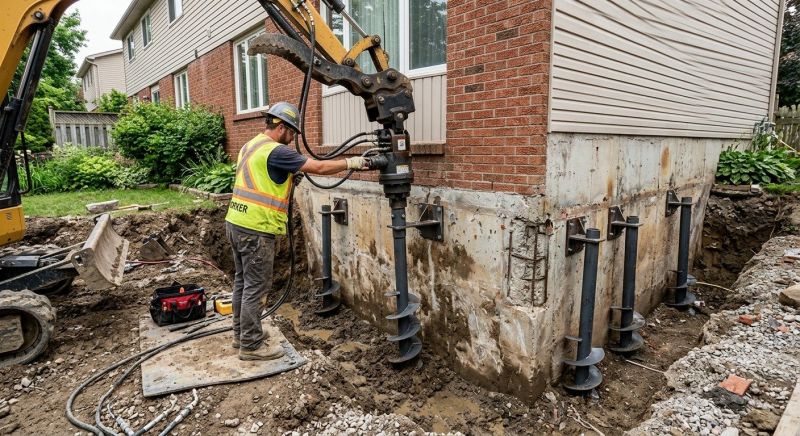 Helical Piers Installation in Ambler, PA