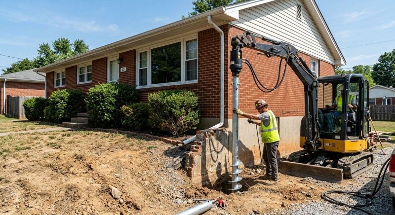 Helical Pile Installation in Ambler, PA