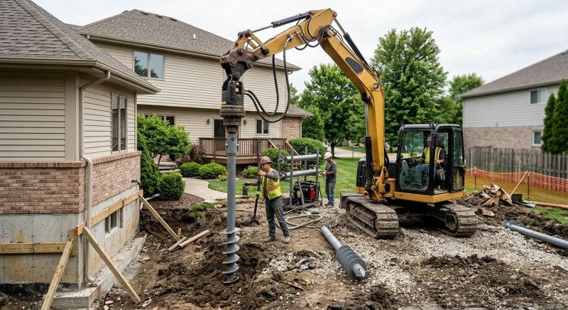 Helical Pile Installation in Ambler, PA