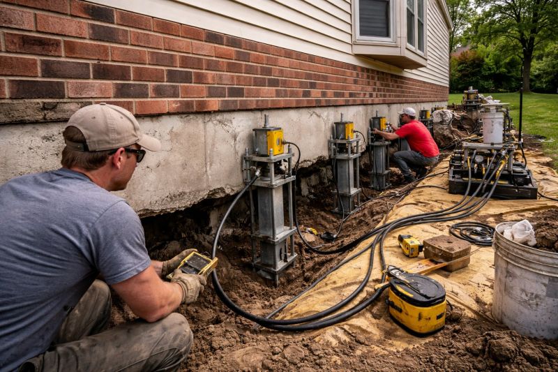 Settling Foundation Service in Ambler, PA