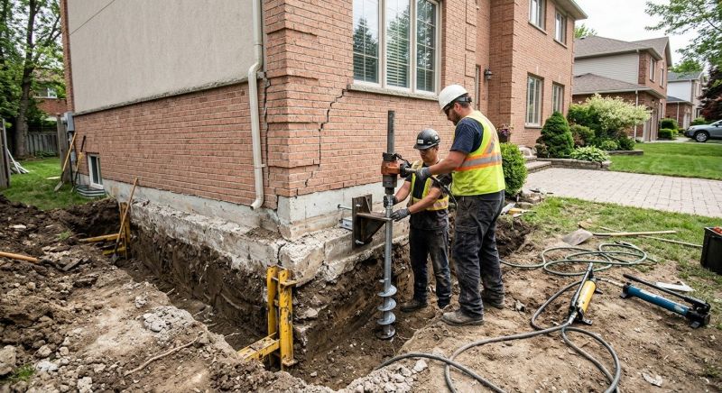 Sinking Foundation Repair in Boyertown, PA