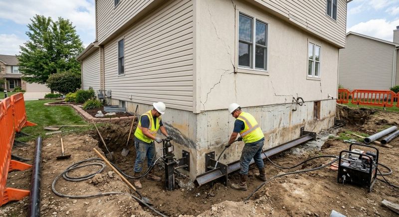 Sinking Foundation Repair in Elkins Park, PA