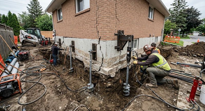Sinking Foundation Repair in Fairless Hills, PA