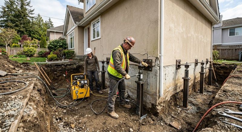 Sinking Foundation Repair in Lafayette Hill, PA